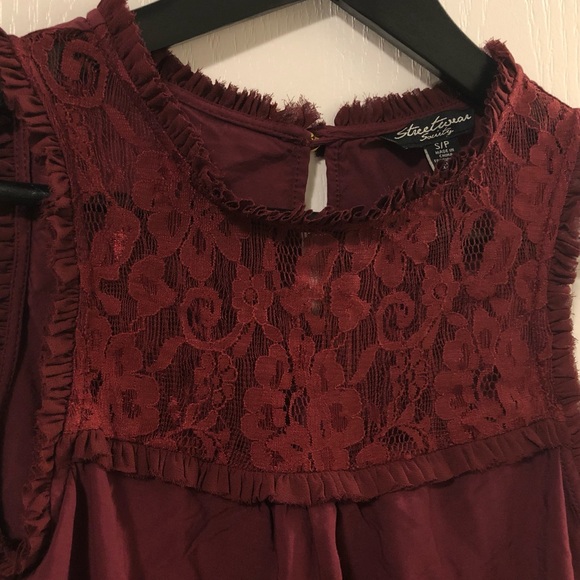 Streetwear Women’s Burgundy Blouse - Picture 2 of 3